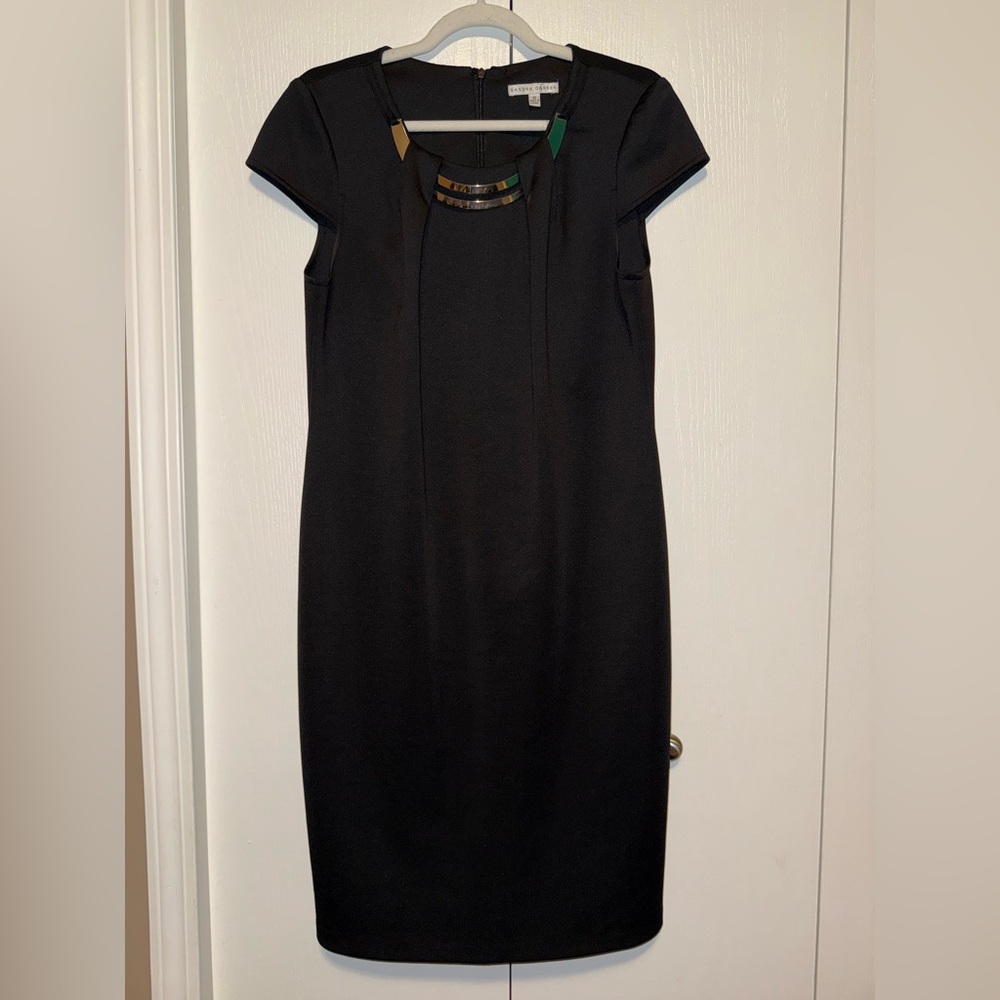 Sandra Darren Metal Detail Shift Dress